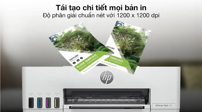 Máy in phun màu đơn năng HP Smart Tank 210 Wifi - Độ phân giải