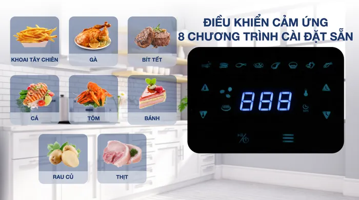 Nồi chiên không dầu Hafele HS-AF601B (535.43.714) - Bảng điều khiển