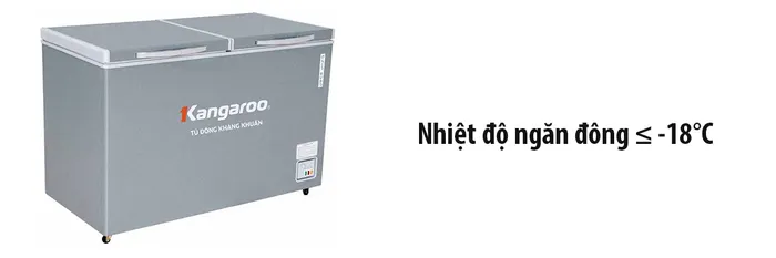Nhiệt độ ngăn đông ≤ -18°C