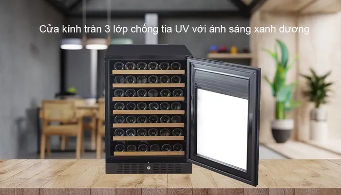 Cửa kính tràn 3 lớp chống tia UV với ánh sáng xanh dương