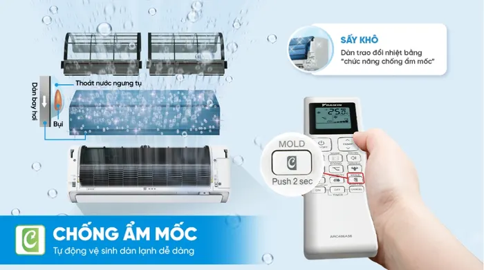 Máy lạnh Daikin Inverter 1 HP ATKB25ZVMV - Tiện ích