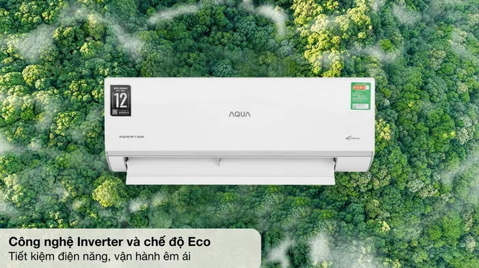 Máy lạnh AQUA Inverter 1 HP AQA-RUV10RB3 - Công nghệ tiết kiệm điện