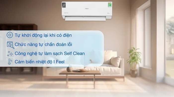 Máy lạnh AQUA Inverter 1.5 HP AQA-RUV13RB3 - Tiện ích