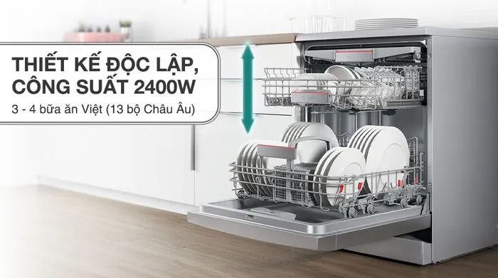 Máy rửa chén độc lập Bosch SMS4ECI26E - Công suất