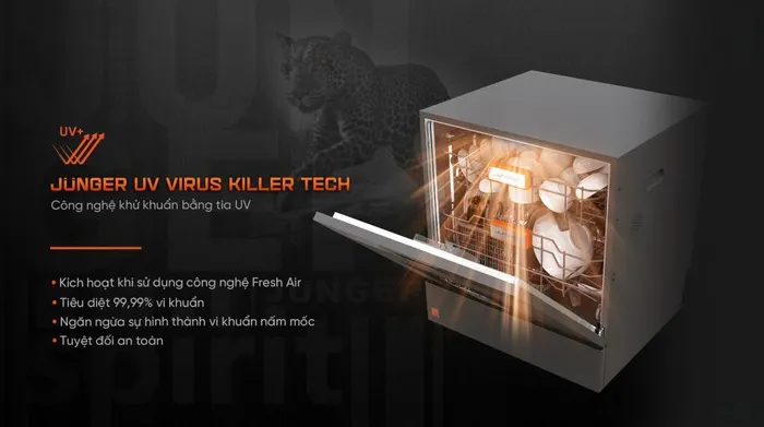 Máy rửa chén độc lập Junger Leopard DWJ-103 - Khử trùng
