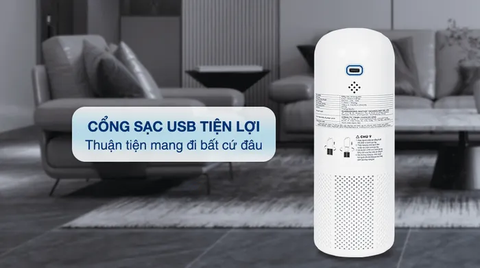 Máy lọc không khí Cuckoo CAC-AG0110FW/WHCKV 5W - Cổng sạc USB