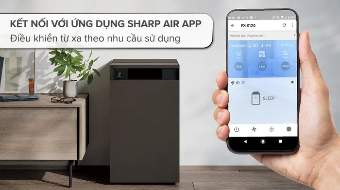 Máy lọc không khí Sharp FX-S120V-H 72W - Điều khiển
