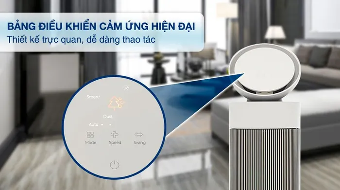Bảng điều khiển - Máy lọc không khí LG PuriCare Aero Booster AS55GGSY0 55W