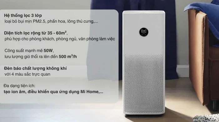 Máy lọc không khí Xiaomi Smart Air Purifier 4 Pro (BHR5056EU) 50W - Thiết kế 