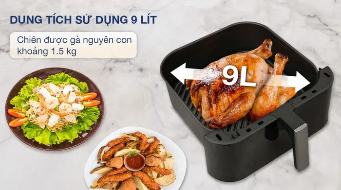 Nồi chiên không dầu Rapido RAF-9.0M 9 lít - Dung tích
