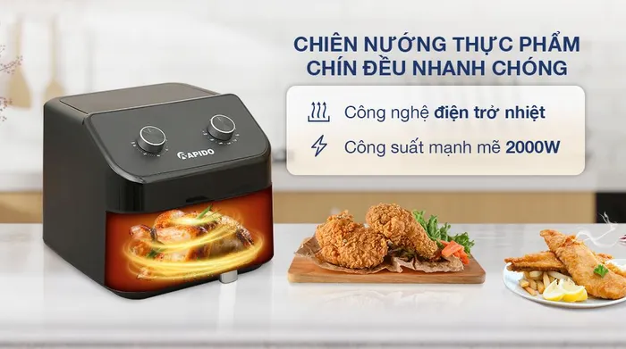 Nồi chiên không dầu Rapido RAF-9.0M 9 lít - Công nghệ