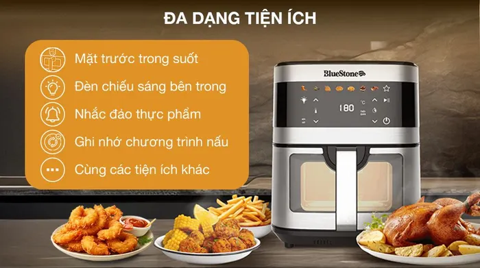 Nồi chiên không dầu BlueStone AFB-5886 9 lít - Tiện ích