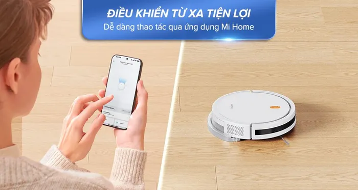 Điều khiển tiện lợi - Robot hút bụi lau nhà Xiaomi Vacuum E5 - Trắng