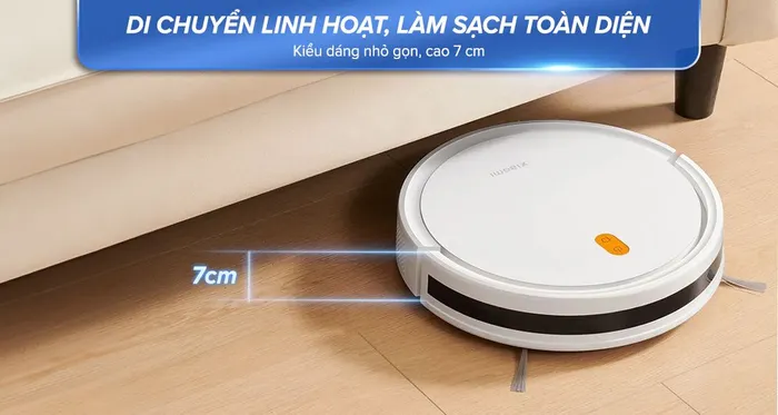 Di chuyển linh hoạt - Robot hút bụi lau nhà Xiaomi Vacuum E5 - Trắng
