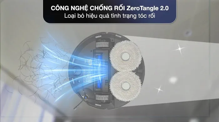 Robot hút bụi lau nhà Ecovacs Deebot T50 Pro OMNI - Đen - Công nghệ ZeroTangle