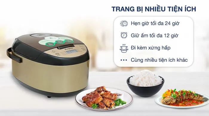 Nồi cơm điện tử Kangaroo 1.5 lít KG15RCE2 - Tiện ích