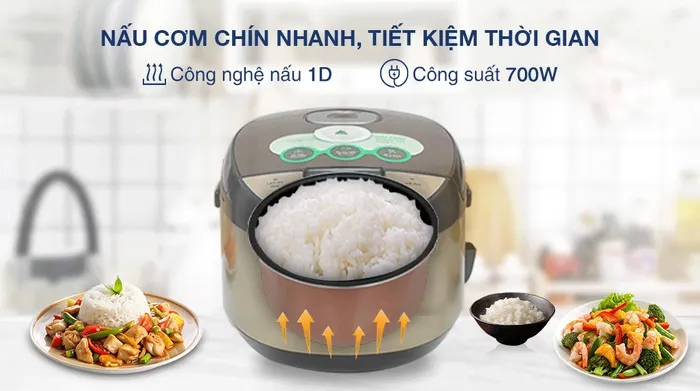 Nồi cơm điện tử Kangaroo 1.5 lít KG15RCE2 - Công nghệ, công suất