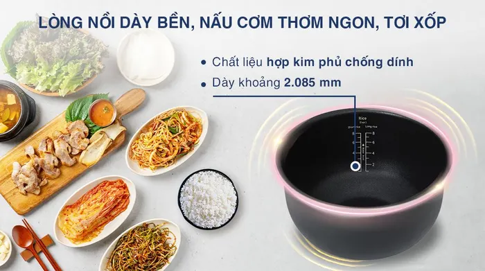 Nồi cơm cao tần Kangaroo 1.5 lít KG15RIH1 - Lòng nồi