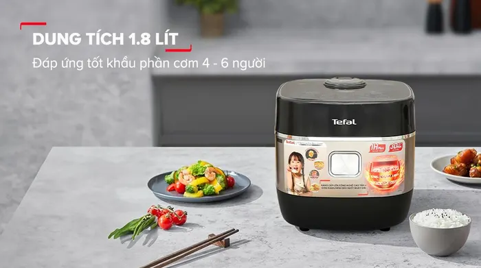Dung tích - Nồi cơm cao tần Tefal Rice Master Max 1.8 lít RK819868