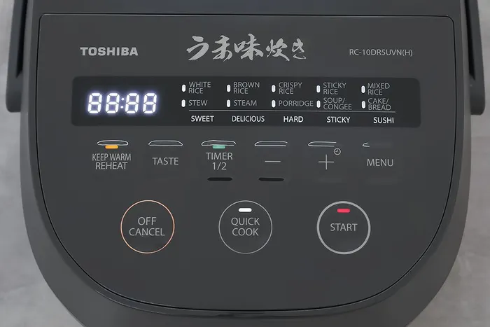 Bảng điều khiển - Nồi cơm điện tử Toshiba 1 lít RC-10DR5UVN(H)