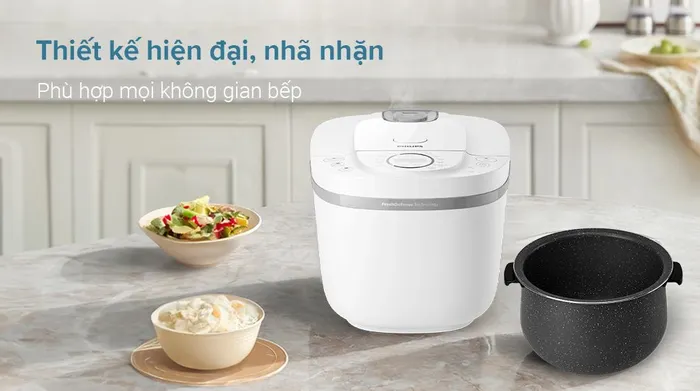 Thiết kế - Nồi cơm điện tử Philips 1.8 lít HD4717/30