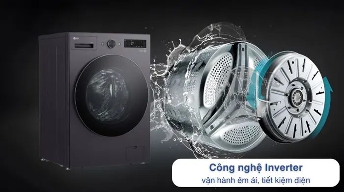 Máy giặt LG AI DD Inverter 15 kg F2515SNTG - Động cơ - Công nghệ tiết kiệm điện