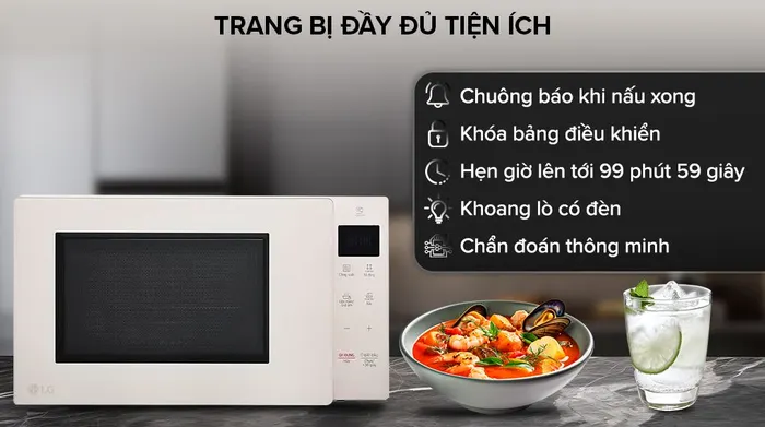 Tiện ích - Lò vi sóng LG MS2535GIK 25 lít