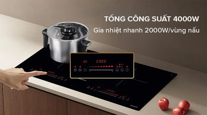Công suất - Bếp từ đôi lắp âm Nagakawa NK2C30M