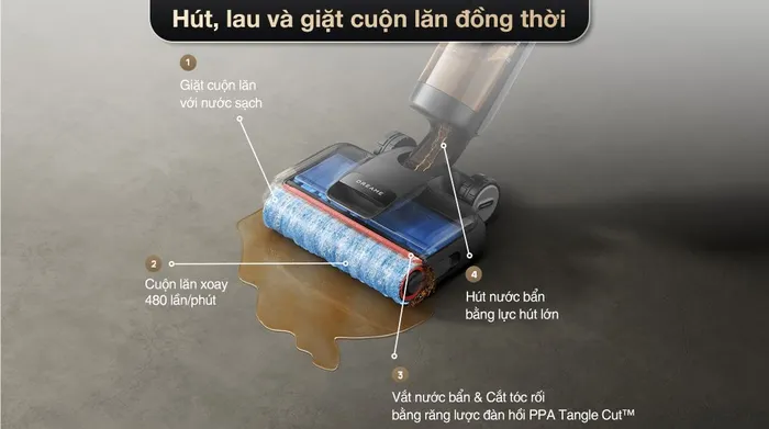 Máy hút bụi lau nhà Dreame H13 FlexReach - Hút, lau và giặt đồng thời