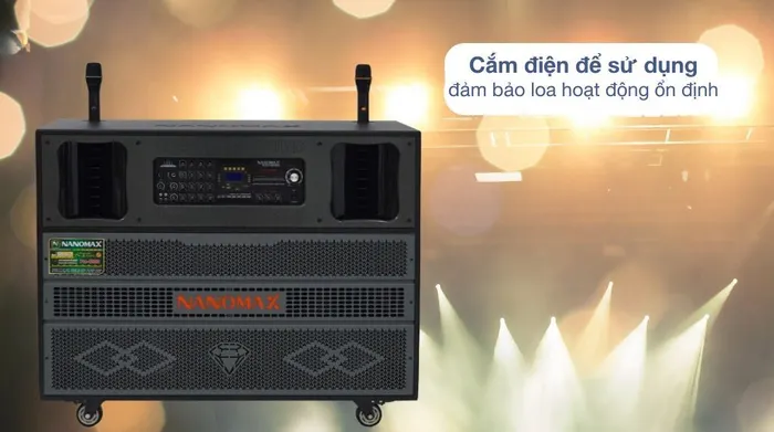 Loa kéo karaoke Nanomax Pro-9500 3600W - Thời gian sử dụng