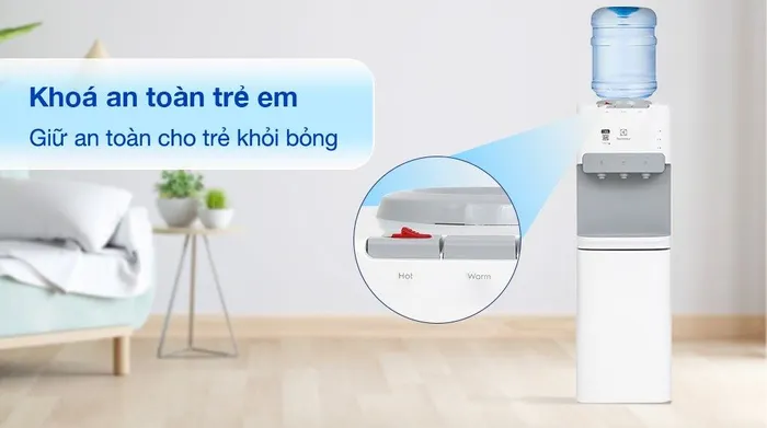 Cây nước nóng lạnh Electrolux EDBMFACWF 530W - Khóa trẻ em