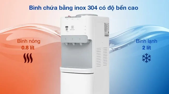 Cây nước nóng lạnh Electrolux EDBMFACWF 530W - Bình inox