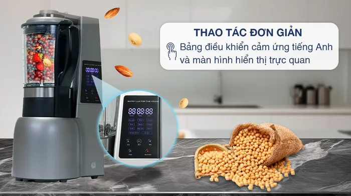Bảng điều khiển - Máy làm sữa hạt Mishio MK-307