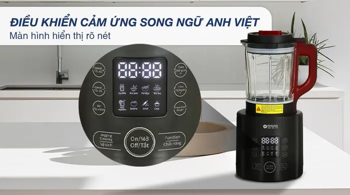 Bảng điều khiển - Máy làm sữa hạt đa năng Mishio MK-360