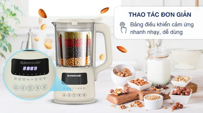 Bảng điều khiển - Máy làm sữa hạt đa năng Sunhouse SHD5261