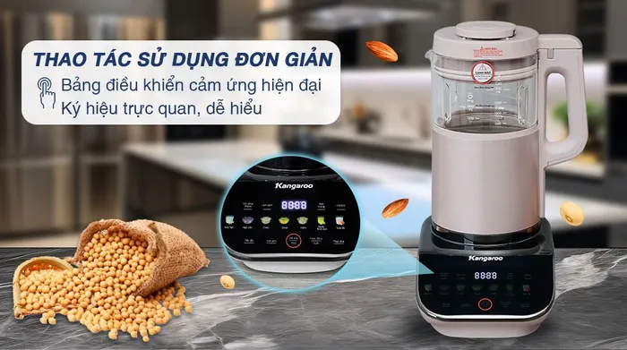 Bảng điều khiển - Máy làm sữa hạt đa năng Kangaroo KG175HB3