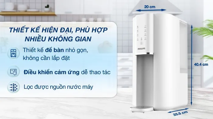 Máy lọc nước RO nóng nguội Philips ADD6901HWH01/74 1 lõi - Thiết kế