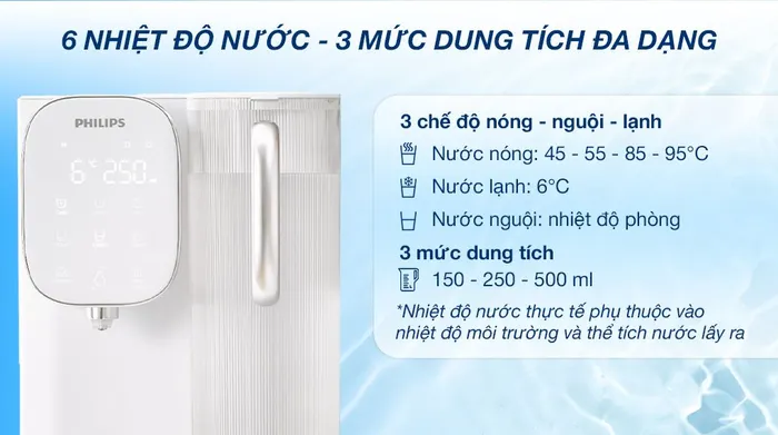 Máy lọc nước RO nóng nguội lạnh Philips ADD6912WH/74 2 lõi - Chế độ
