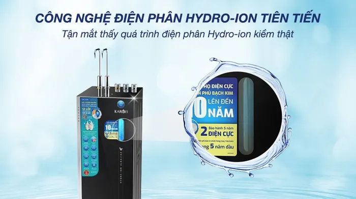 Quá trình điện phân tạo Hydro-ion kiềm thật