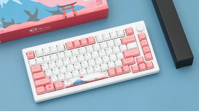 Hỗ trợ gõ phím êm ái - Akko MOD007B-HE PC Tokyo Sakura Pink Magnetic Switch