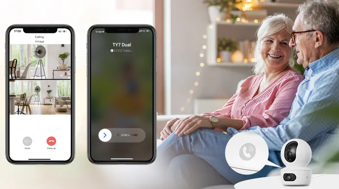 Camera IP 360 Độ 4MP EZVIZ TY7 Dual - Đàm thoại hai chiều tiện lợi