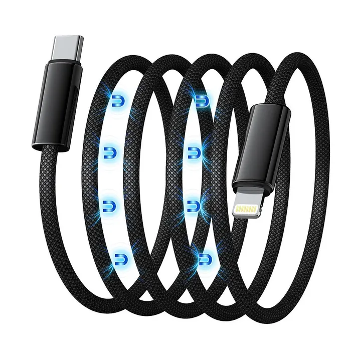 Cáp sạc Type C - Lightning 1m CL25 chất liệu dây bọc vải dù bền bỉ