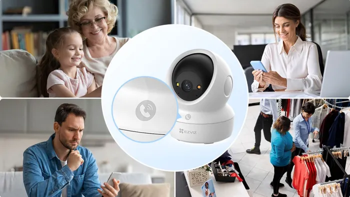 Camera WiFi 360 Độ 8MP EZVIZ H6c G1 - đàm thoại hai chiều