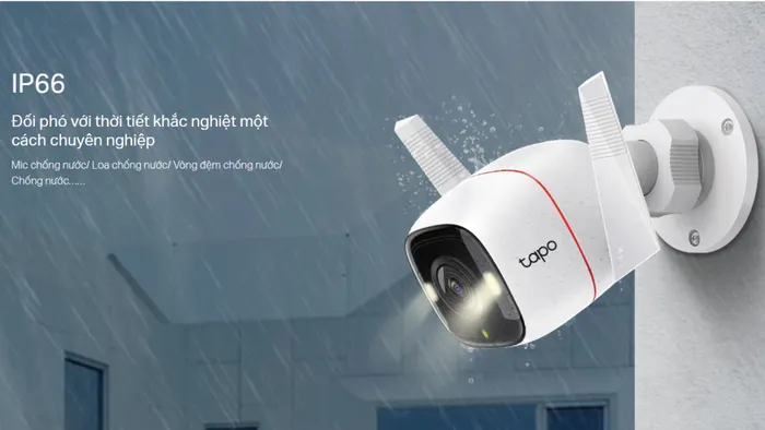 Camera WiFi Ngoài Trời 4MP TP-Link Tapo C320WS - chống nước, chống bụi đạt tiêu chuẩn IP66