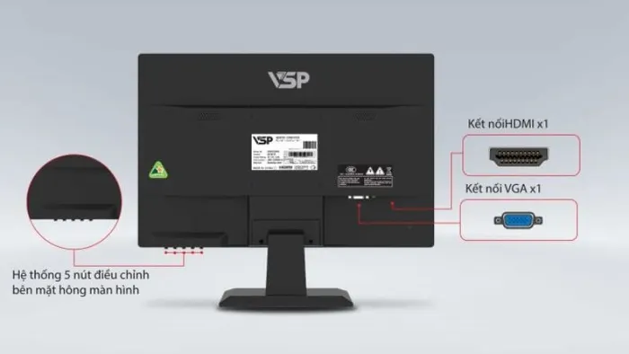 Với cổng kết nối VGA và HDMI, màn hình VSP 20 VS20&nbsp;dễ dàng kết nối với nhiều loại thiết bị