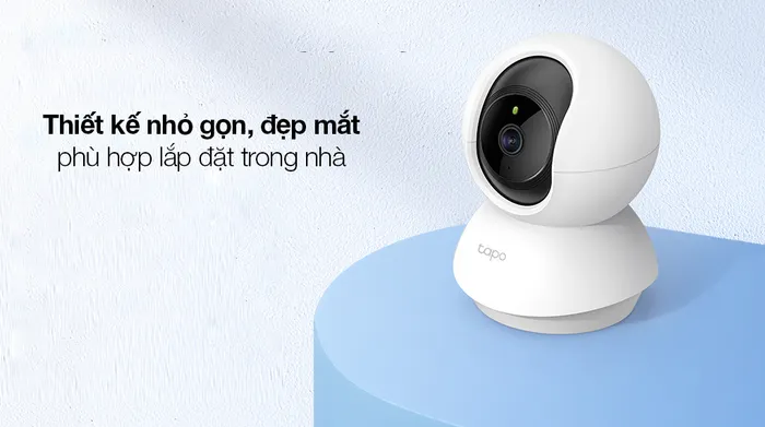 Camera IP 360 độ 3MP TP-Link Tapo C210 - Thiết kế tròn trĩnh, sang trọng với gam màu trắng tươi sáng