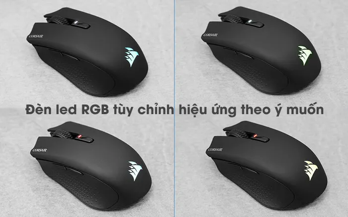 Chuột Bluetooth Gaming Corsair Harpoon RGB Đen - RGB