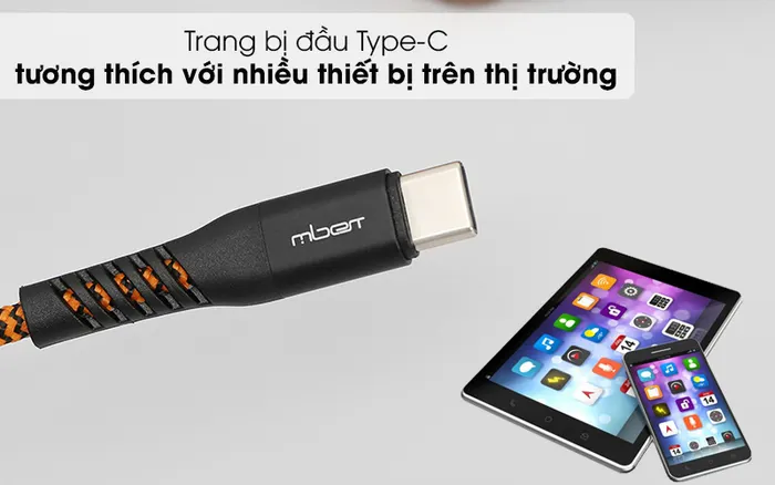 Cáp Type C 1m Mbest DS002-WB Cam - Đầu Type-C