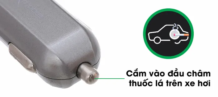 Sạc xe hơi Xmobile Dual USB TS-C063S Xám