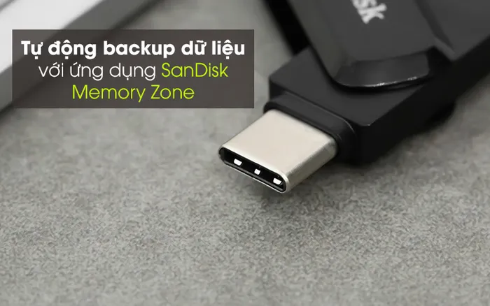 Có ứng dụng tiện ích - USB OTG 3.1 32 GB Sandisk SDDDC3 Đen